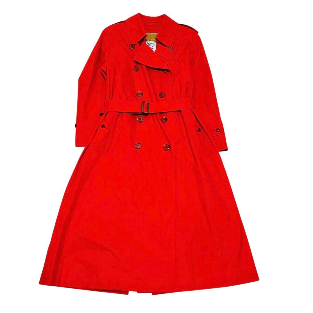90's 美品 希少 バーバリーズ　トレンチコート ライナー レッド ベルト付