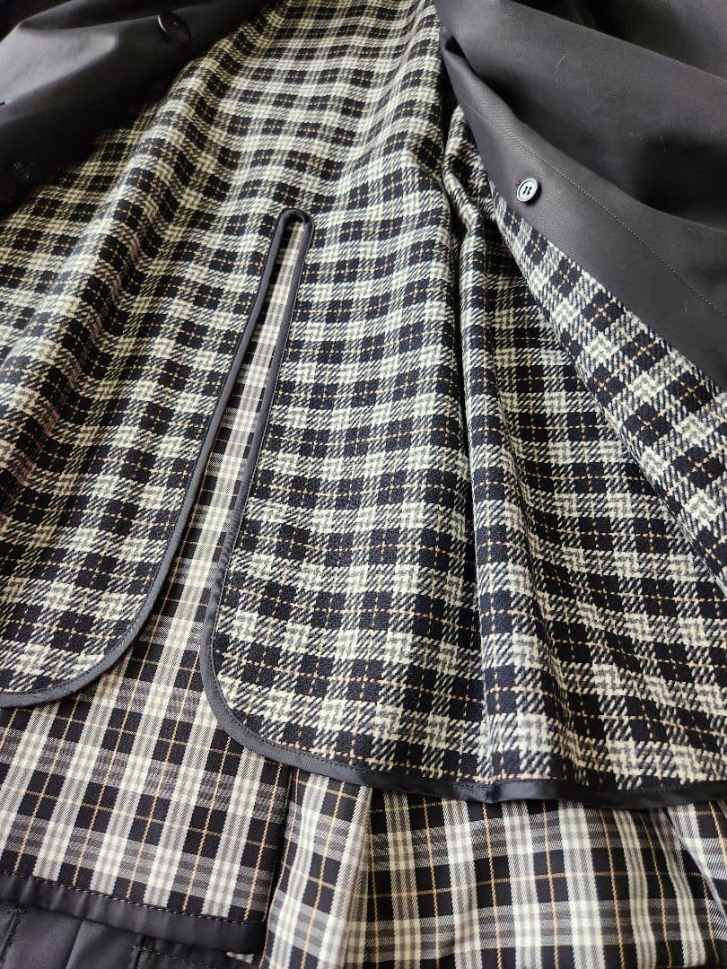 BURBERRY BLUE LABELブラック40撥水トレンチコート極美品