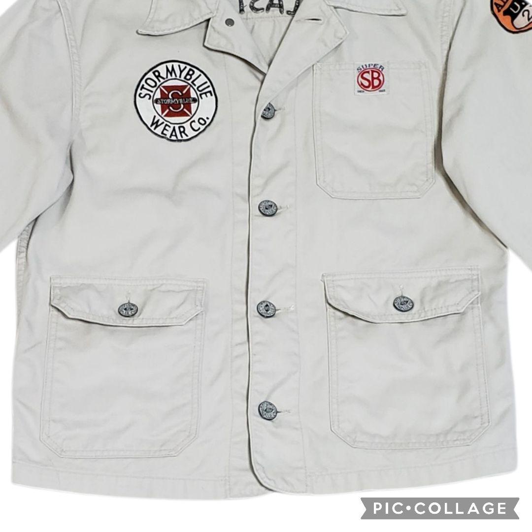 Pherrow's STORMY BLUE　短丈　40　ワッペン　ヘリンボーン