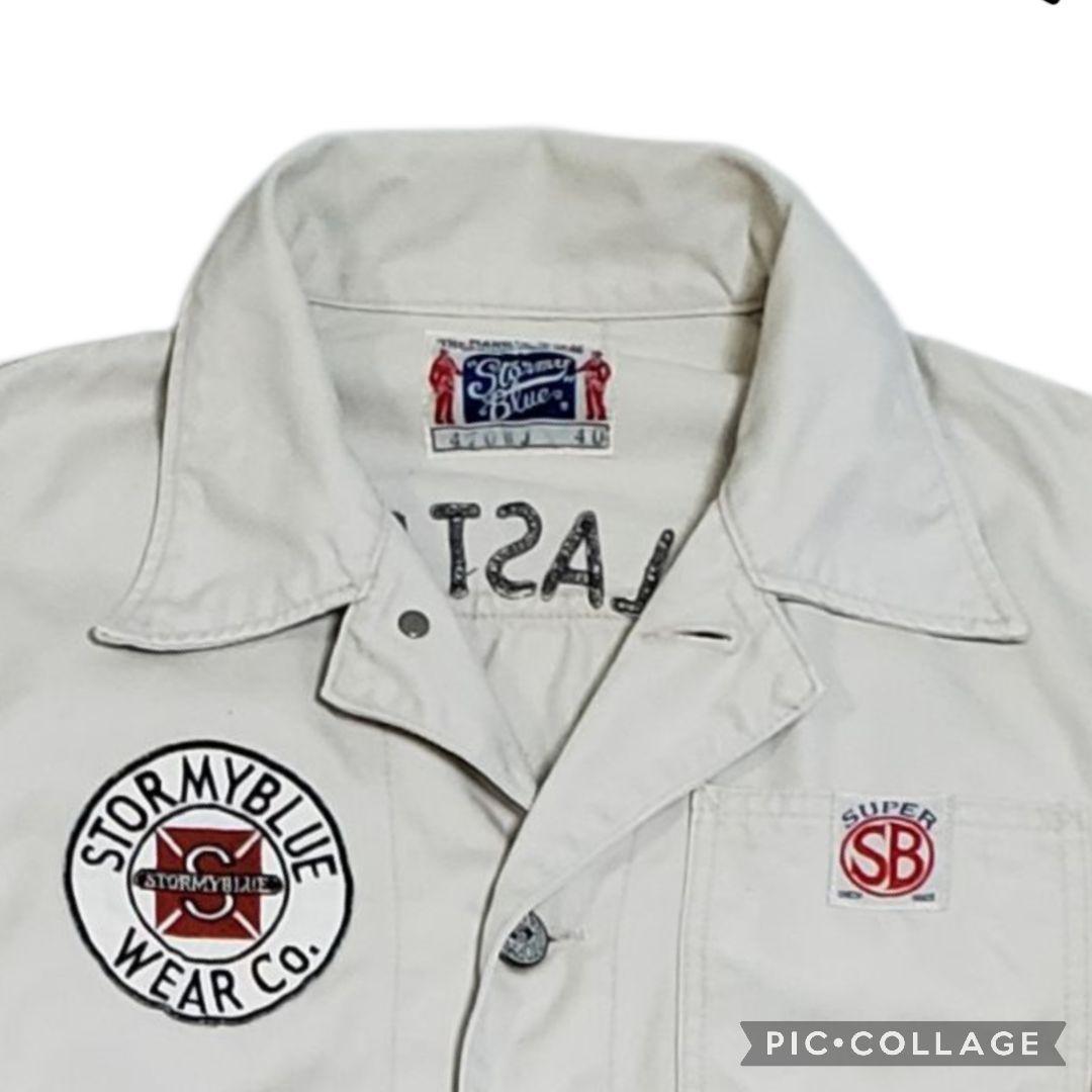 Pherrow's STORMY BLUE　短丈　40　ワッペン　ヘリンボーン