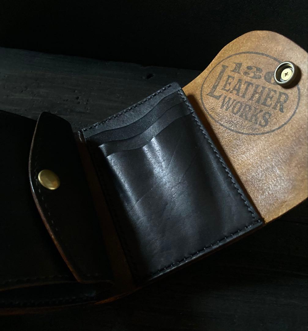 昭南皮革　茶芯　 三つ折りウォレット