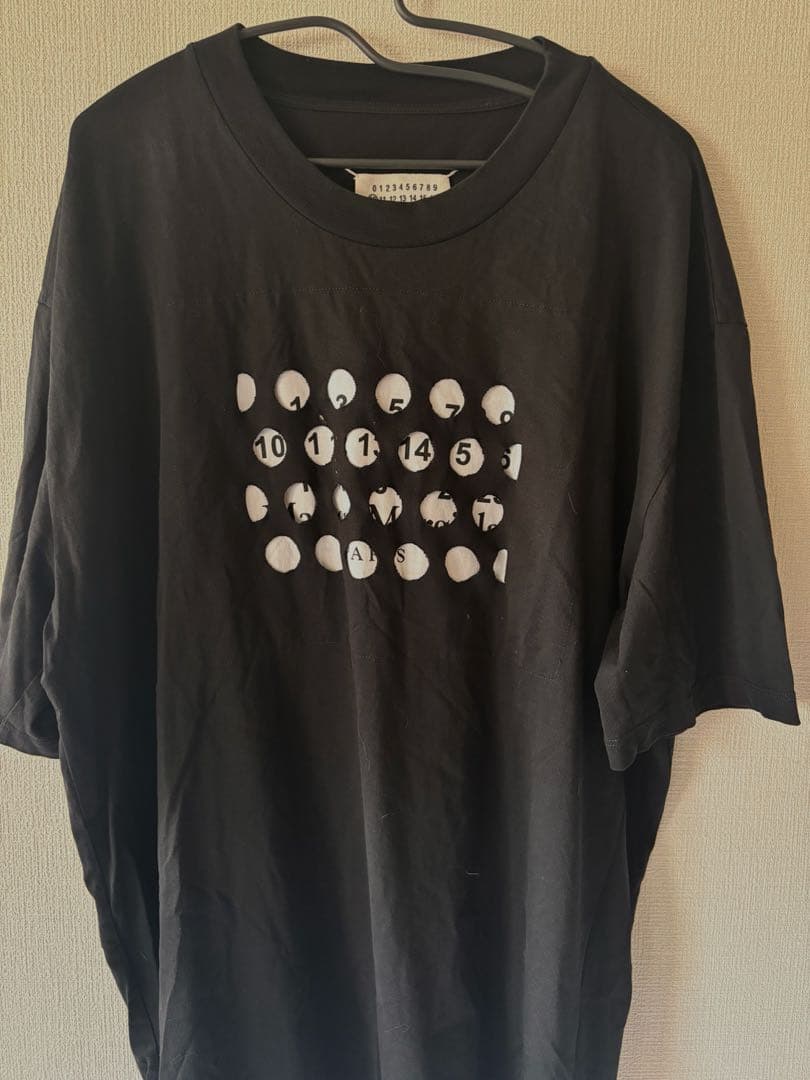 【専用】マルジェラ 20AW パンチホール オーバーサイズTシャツ 46 黒