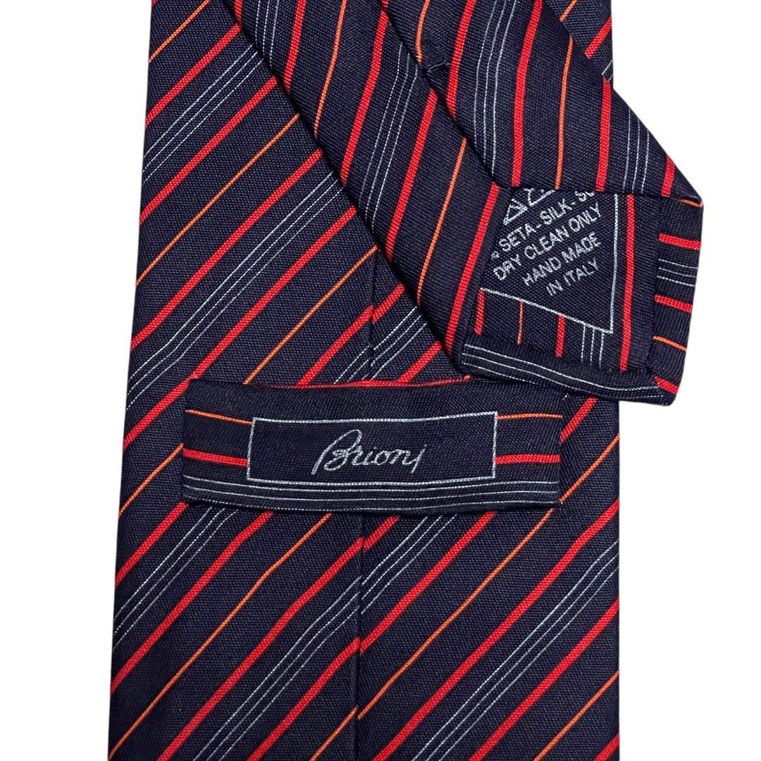 ブリオーニ ネクタイ レジメンタルタイ レッド ネイビー ドレス ビジネス
