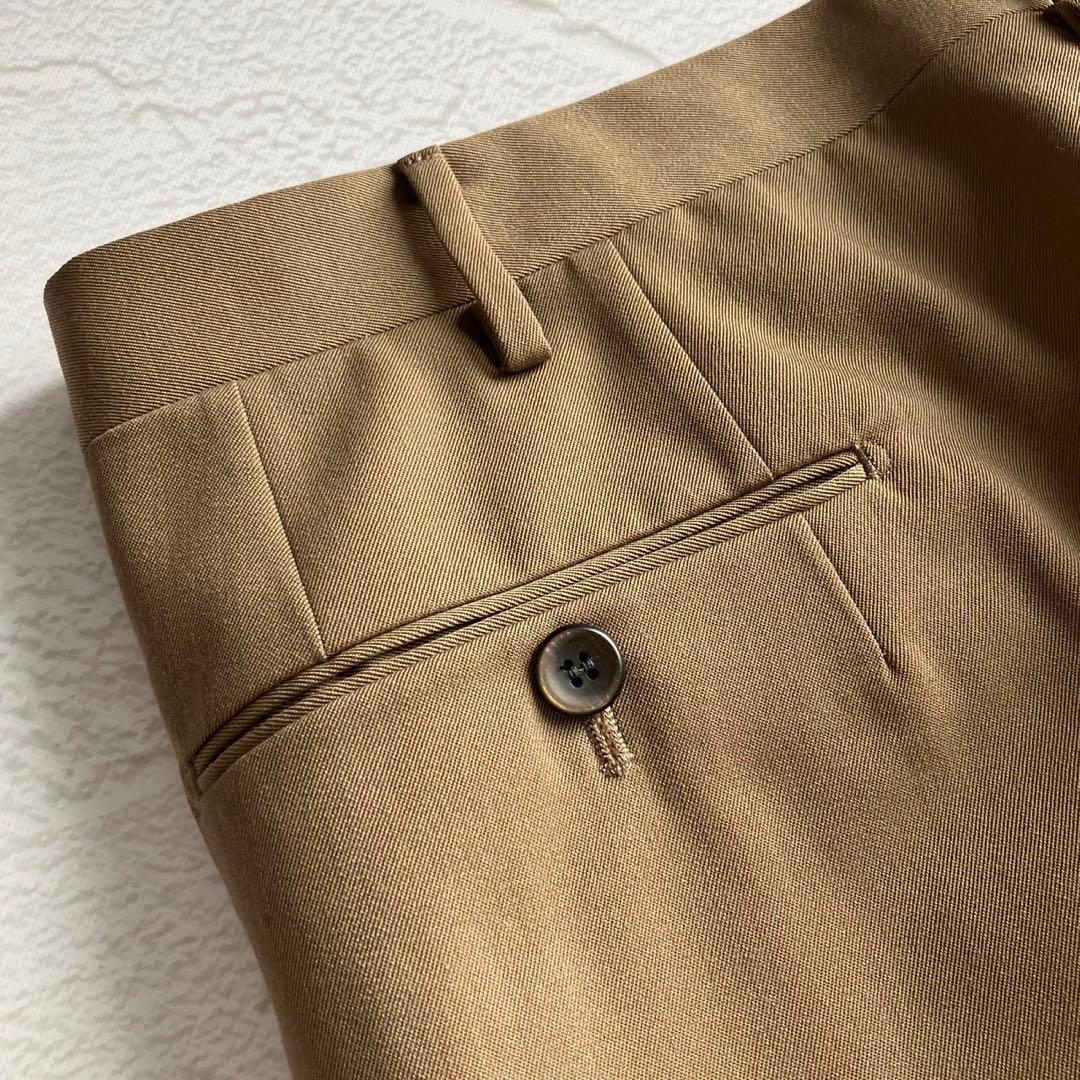 【未使用級】エミネント H.Osaku ウールギャバジン 2プリーツ スラックス