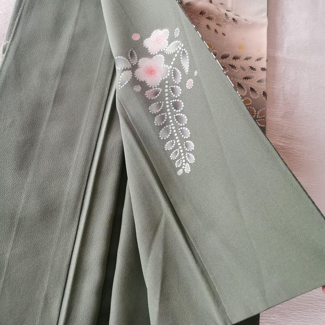 暈し金彩　ニュアンスカラーの辻が花　正絹袷訪問着