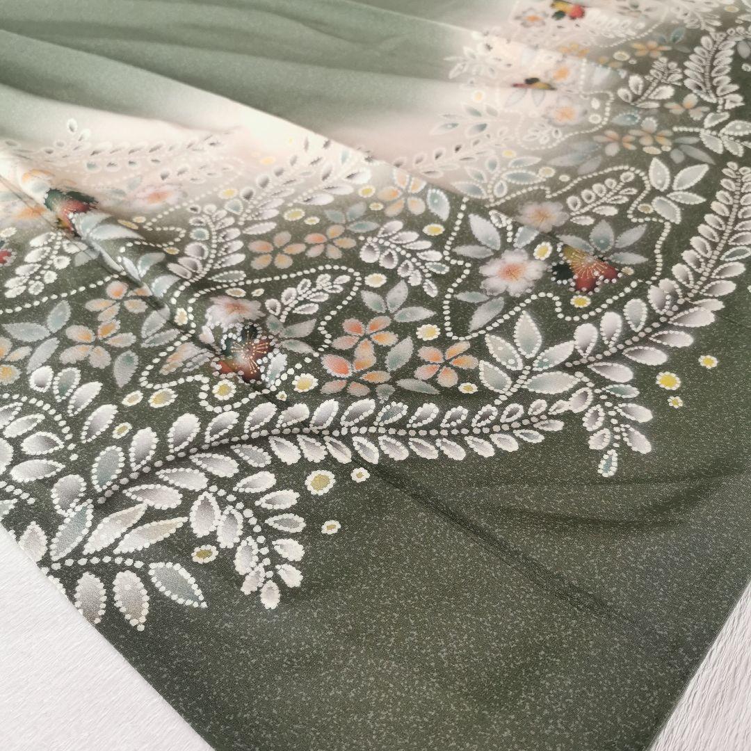 暈し金彩　ニュアンスカラーの辻が花　正絹袷訪問着