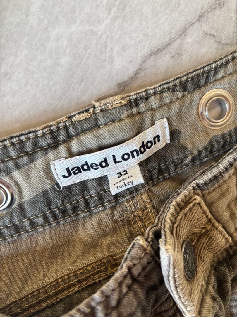 JADED LONDON ジェイデットロンドン カモフラ カーゴパンツ 迷彩32