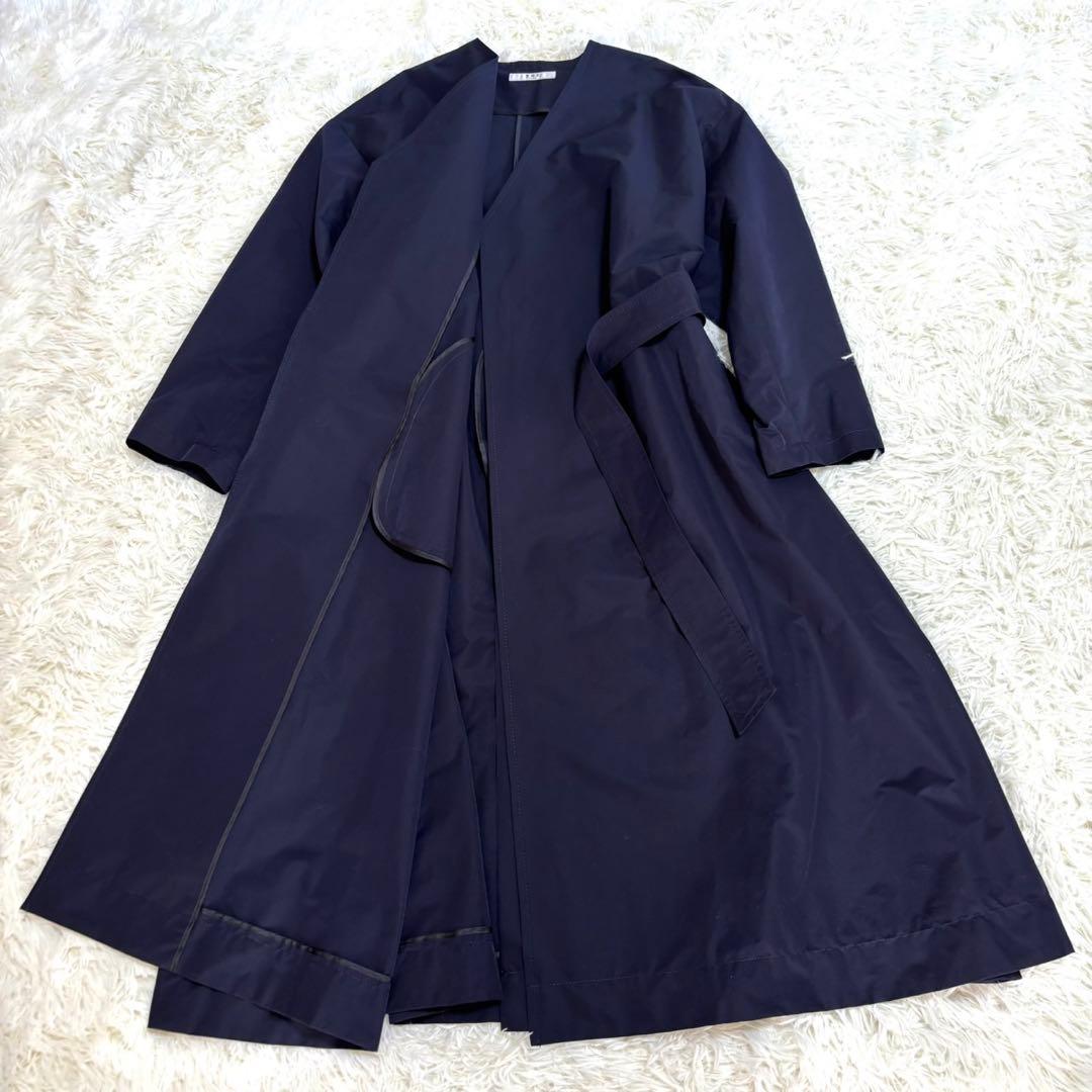 【極美品】SHE Tokyoコート　Doris ネイビー　大きいサイズ