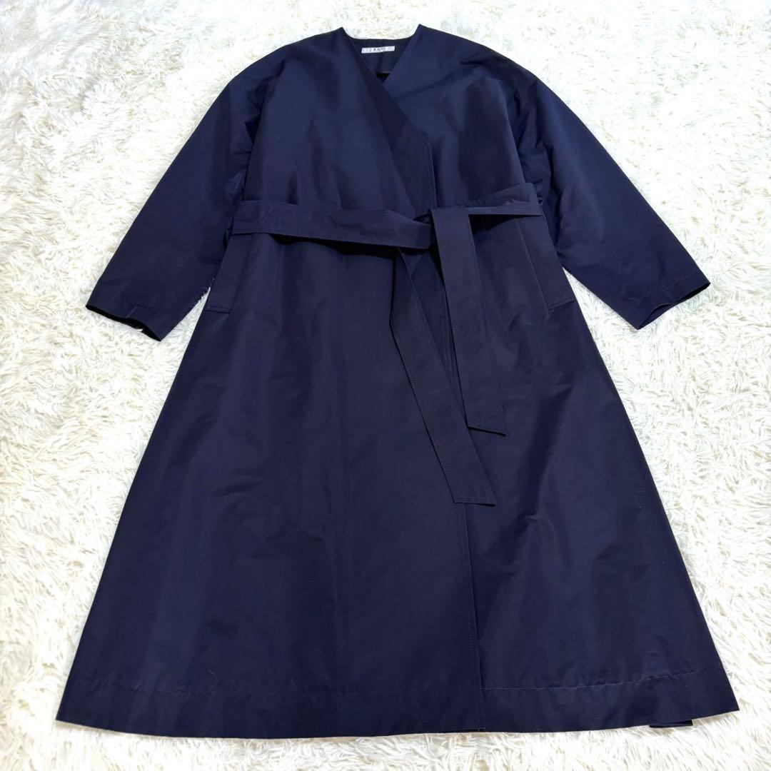 【極美品】SHE Tokyoコート　Doris ネイビー　大きいサイズ