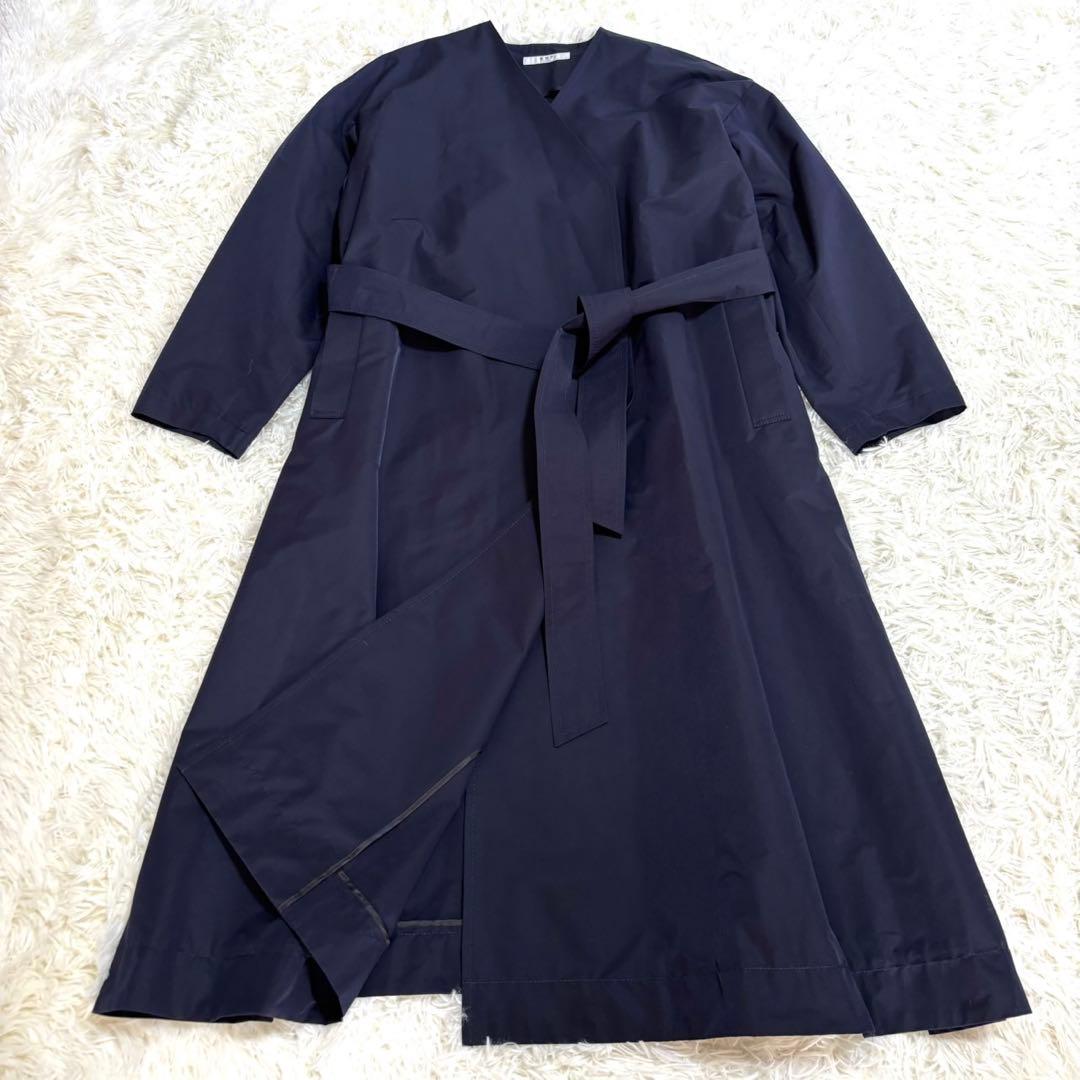 【極美品】SHE Tokyoコート　Doris ネイビー　大きいサイズ