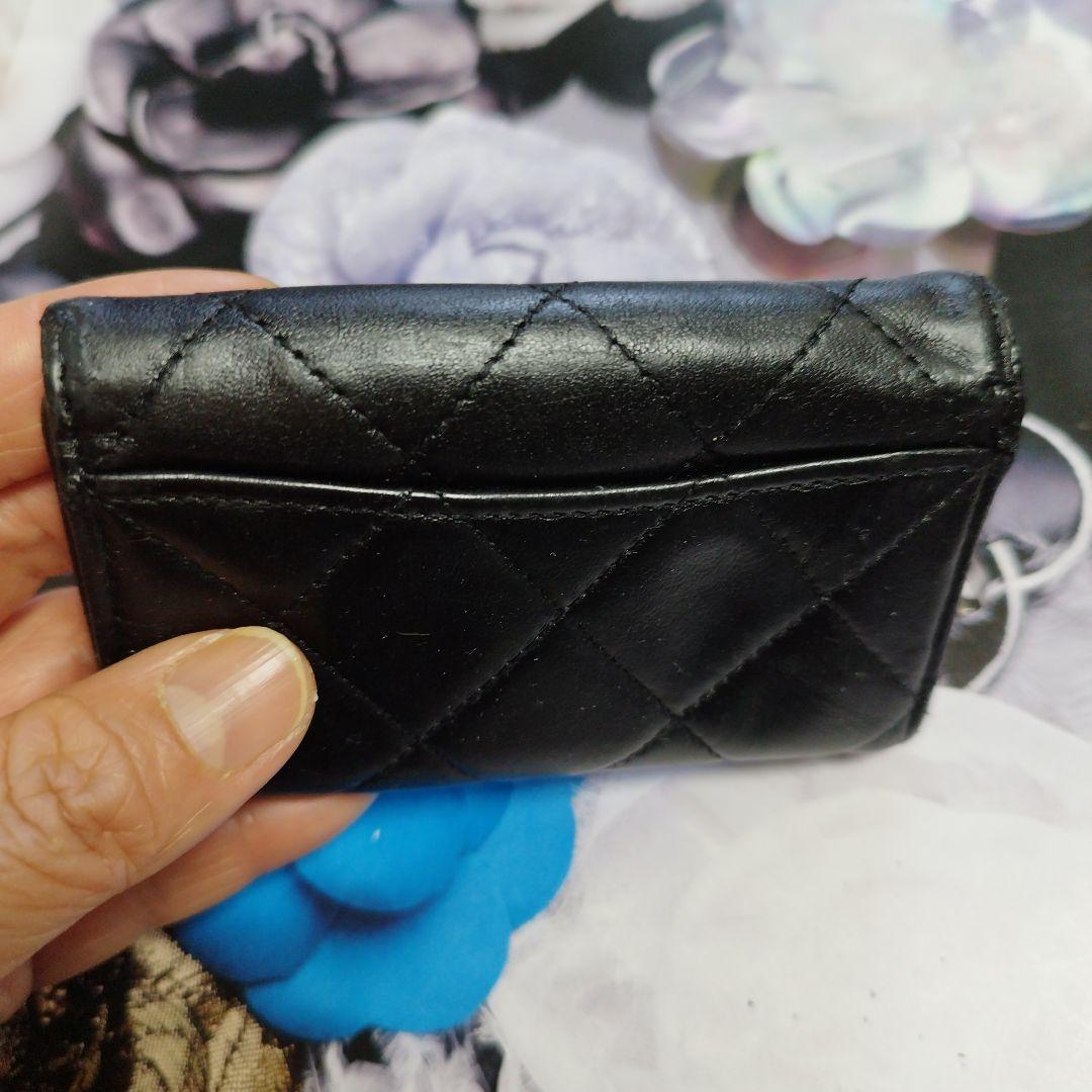 シャネルマトラッセ　ラムスキン　キーケース