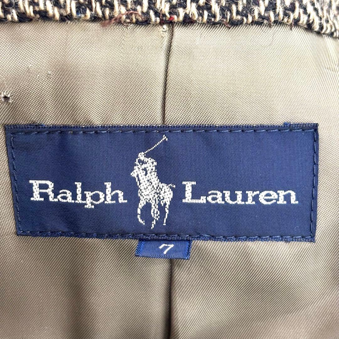 美品✨ラルフローレン テーラードジャケット　ヘリンボーン　ブラウン 7号