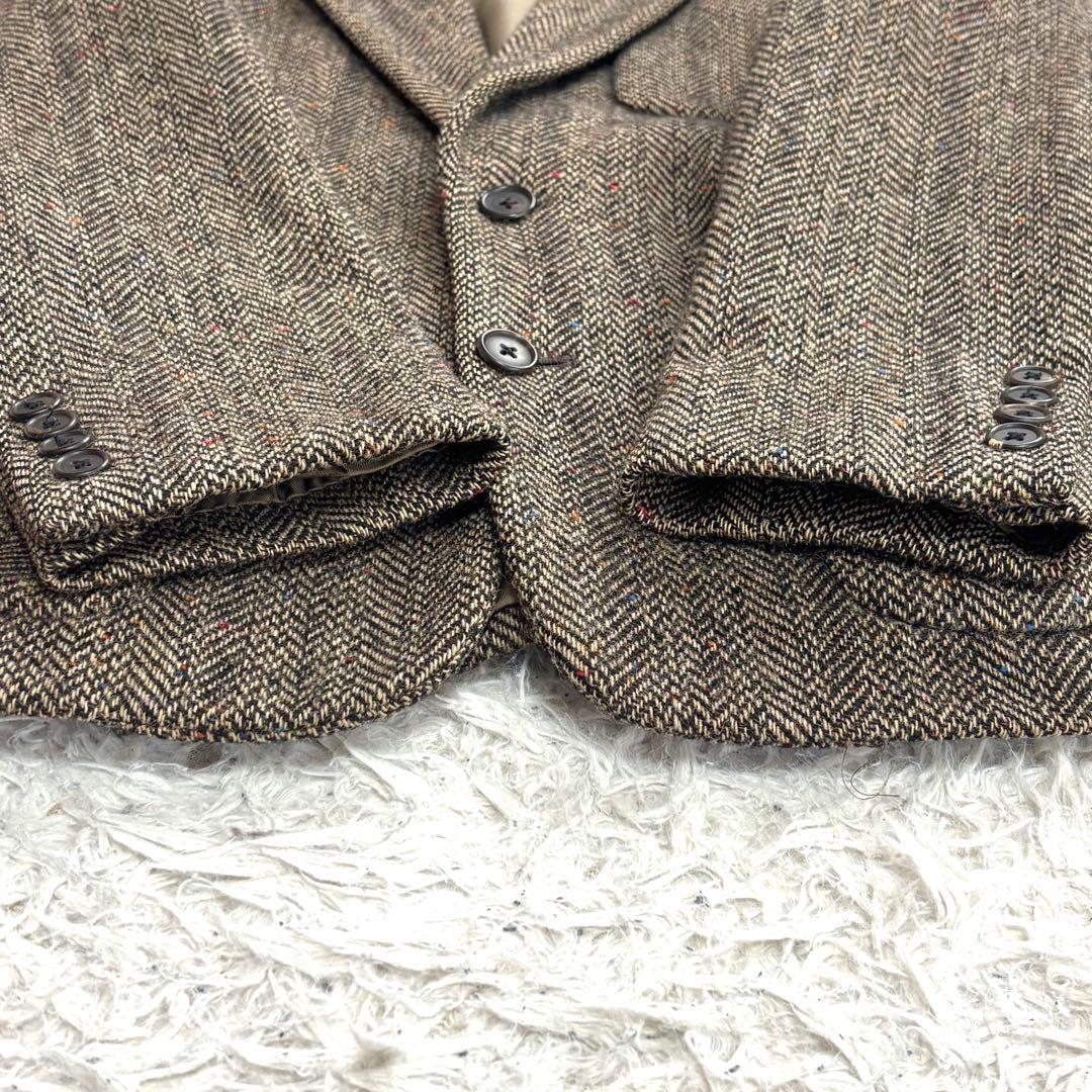 美品✨ラルフローレン テーラードジャケット　ヘリンボーン　ブラウン 7号