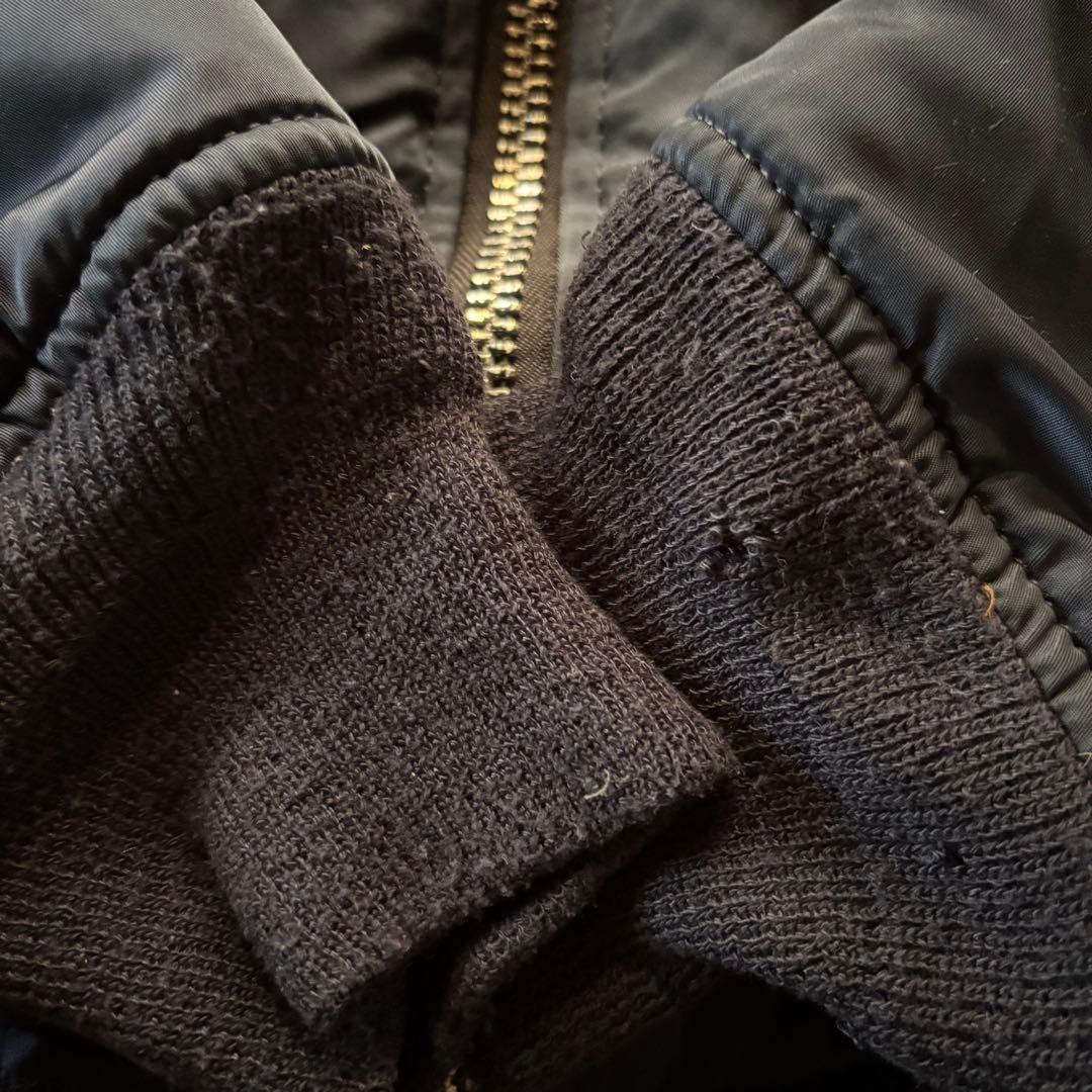 90s USA製 ALPHA MA-1 フライトジャケット ネイビー ボンバー