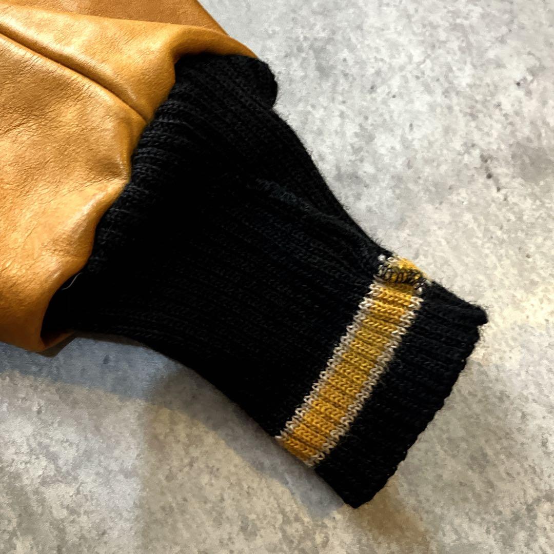 希少L ビームス　アームライン羊革　アワード スタジアムジャンパー スタジャン