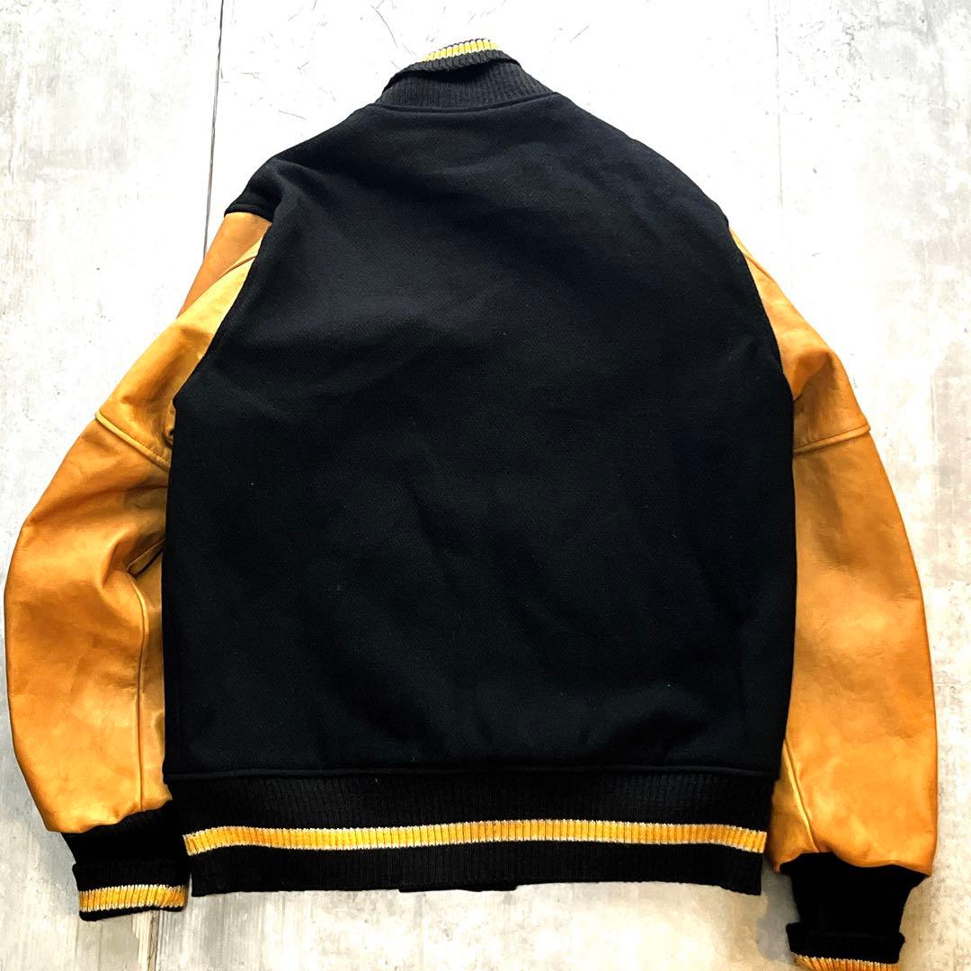 希少L ビームス　アームライン羊革　アワード スタジアムジャンパー スタジャン