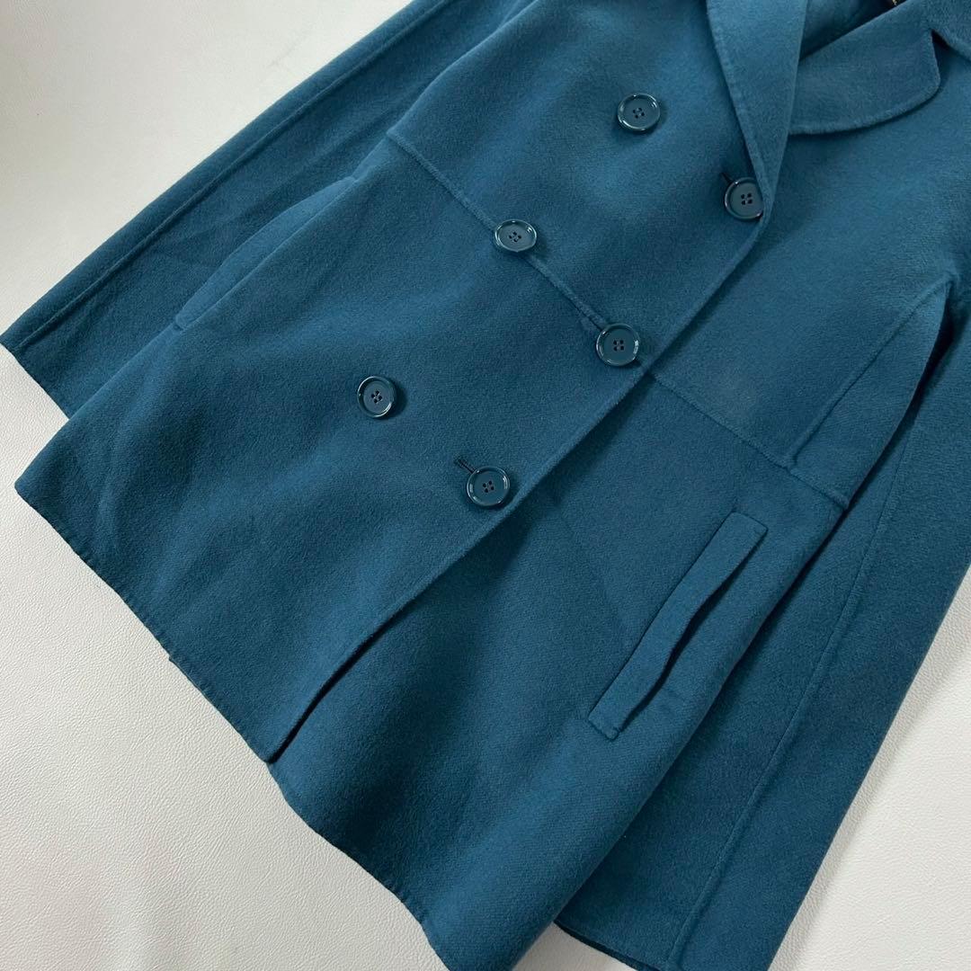 Max Mara クチートアマーノ ダブルブレスト コート ピーコート ブルー