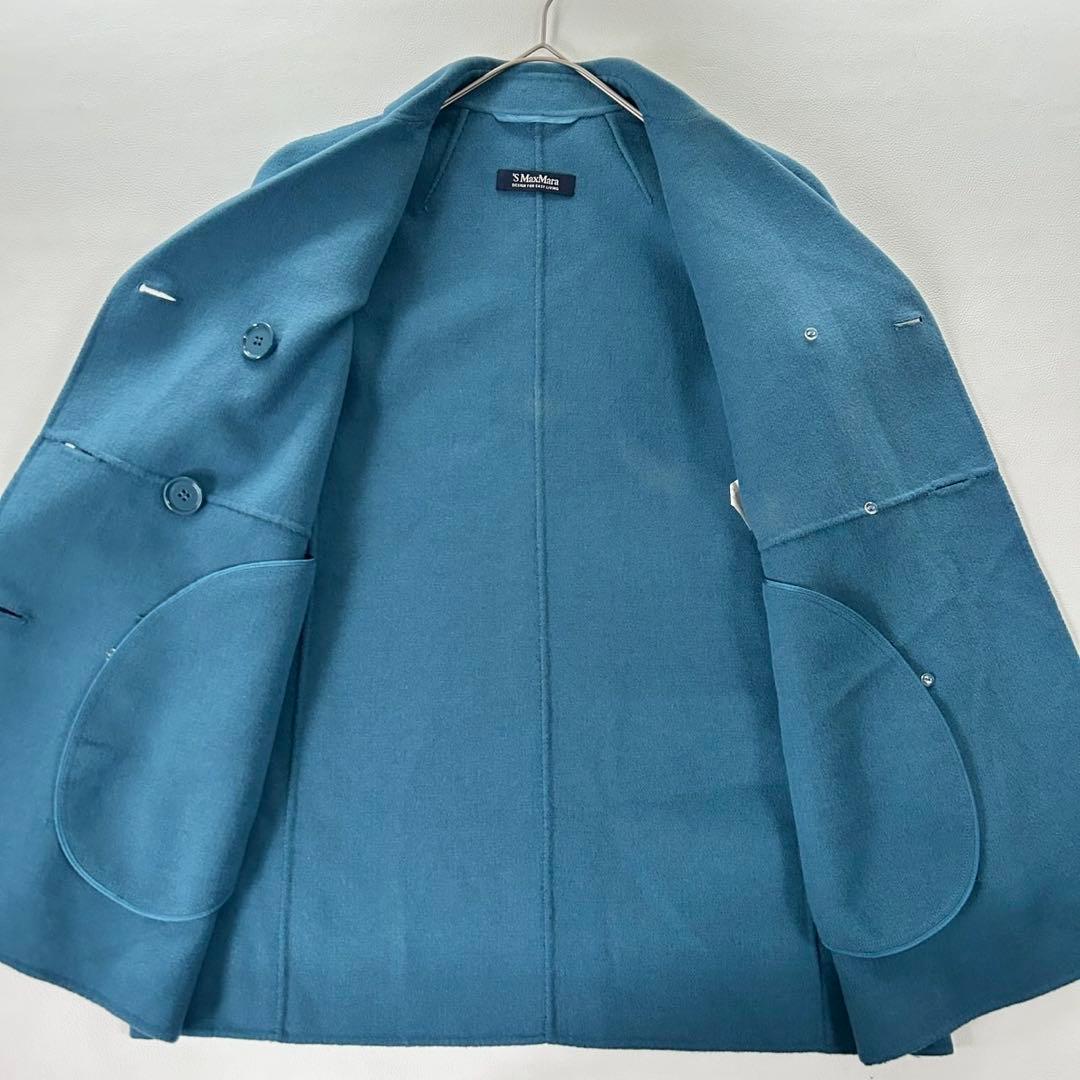 Max Mara クチートアマーノ ダブルブレスト コート ピーコート ブルー