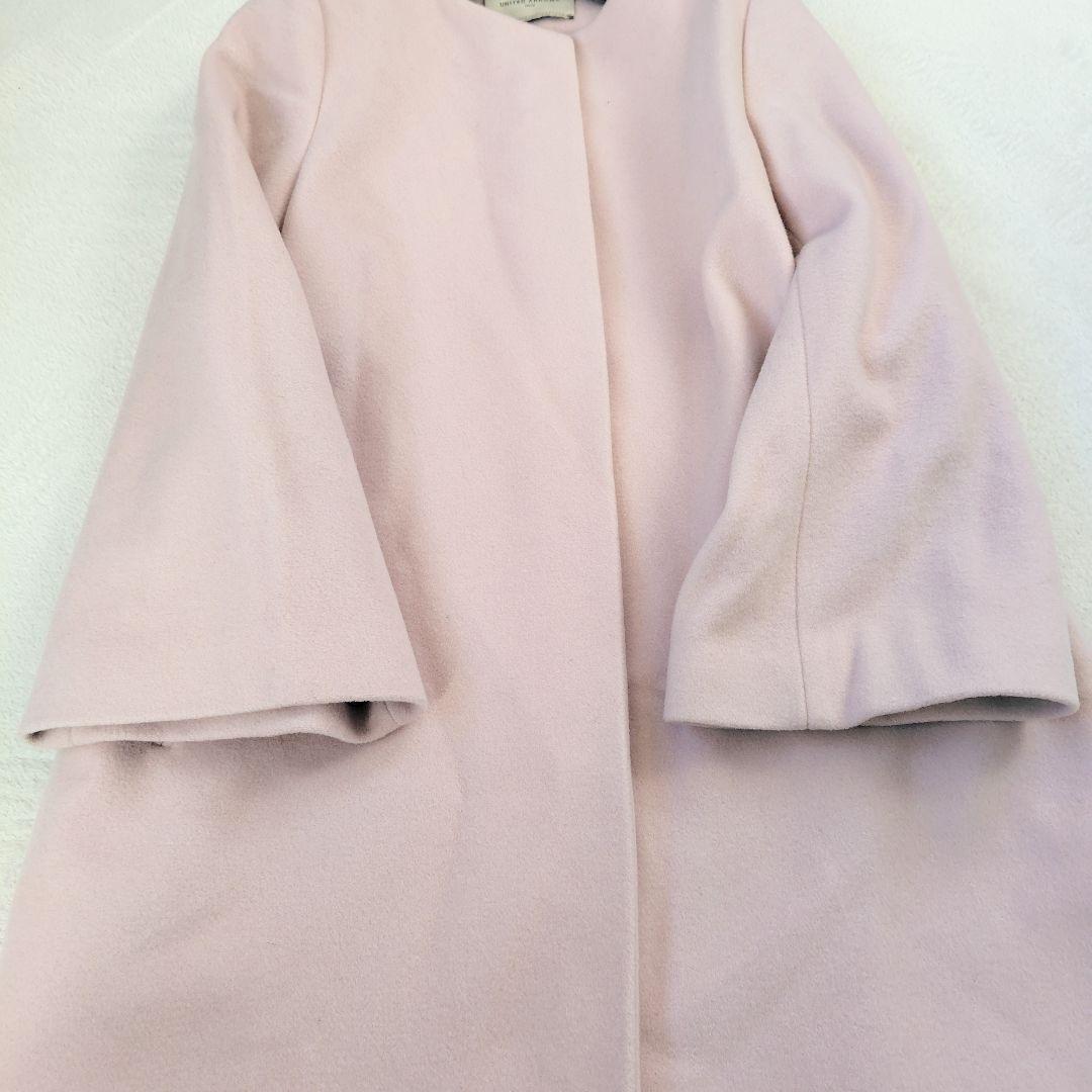 極美品　現行　ユナイテッドアローズ　ロングコート　カシミヤ　ブロッサムピンク