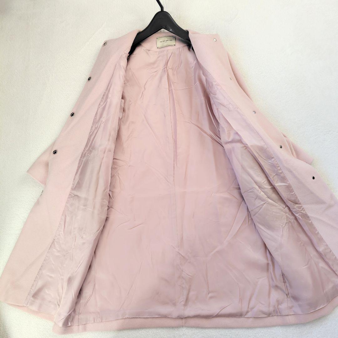 極美品　現行　ユナイテッドアローズ　ロングコート　カシミヤ　ブロッサムピンク
