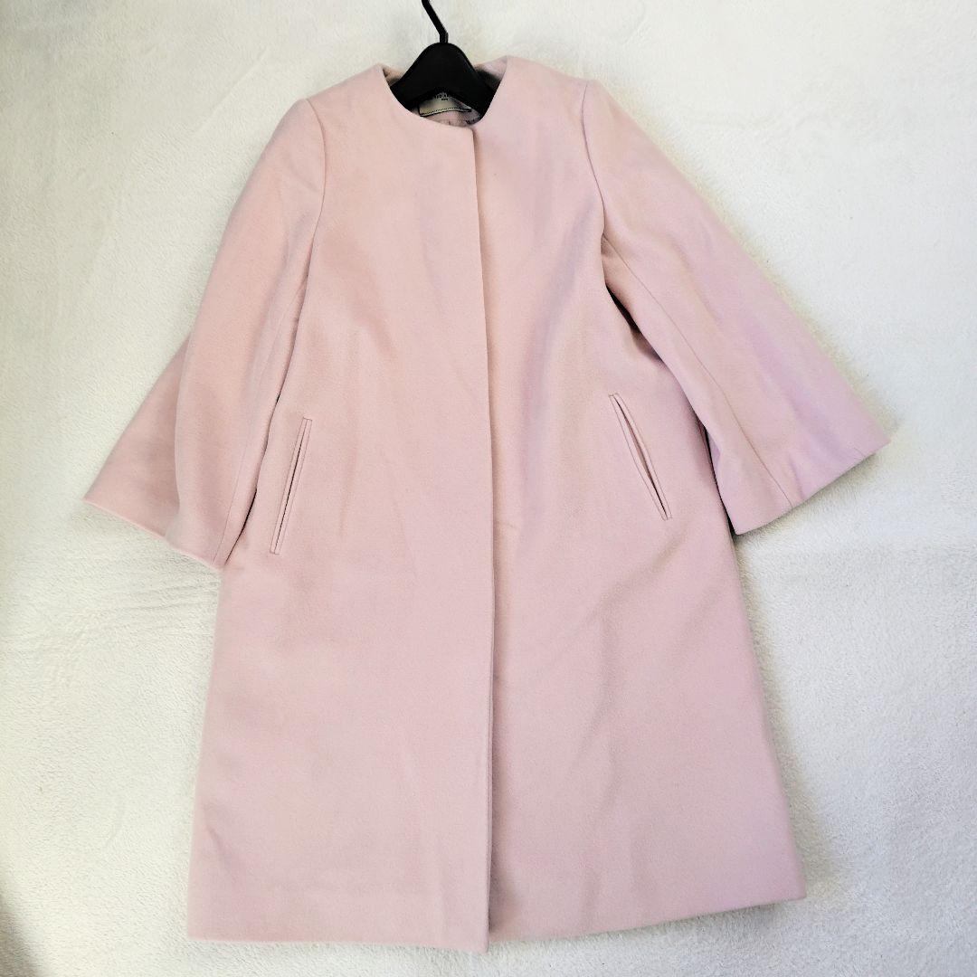 極美品　現行　ユナイテッドアローズ　ロングコート　カシミヤ　ブロッサムピンク