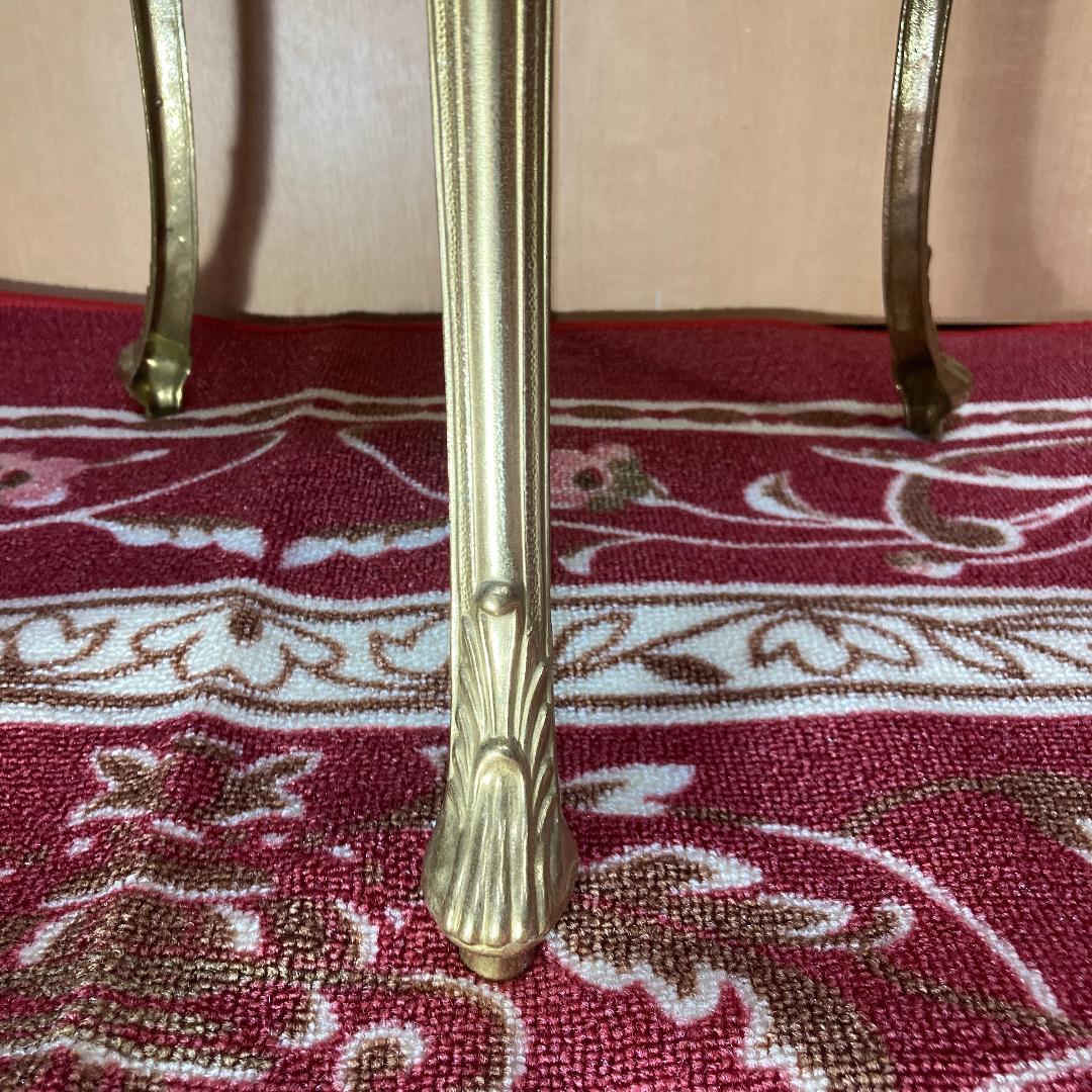 大理石 ゴールド 真鍮 オニキス 2段 サイド テーブル 黄銅 華台 西洋家具