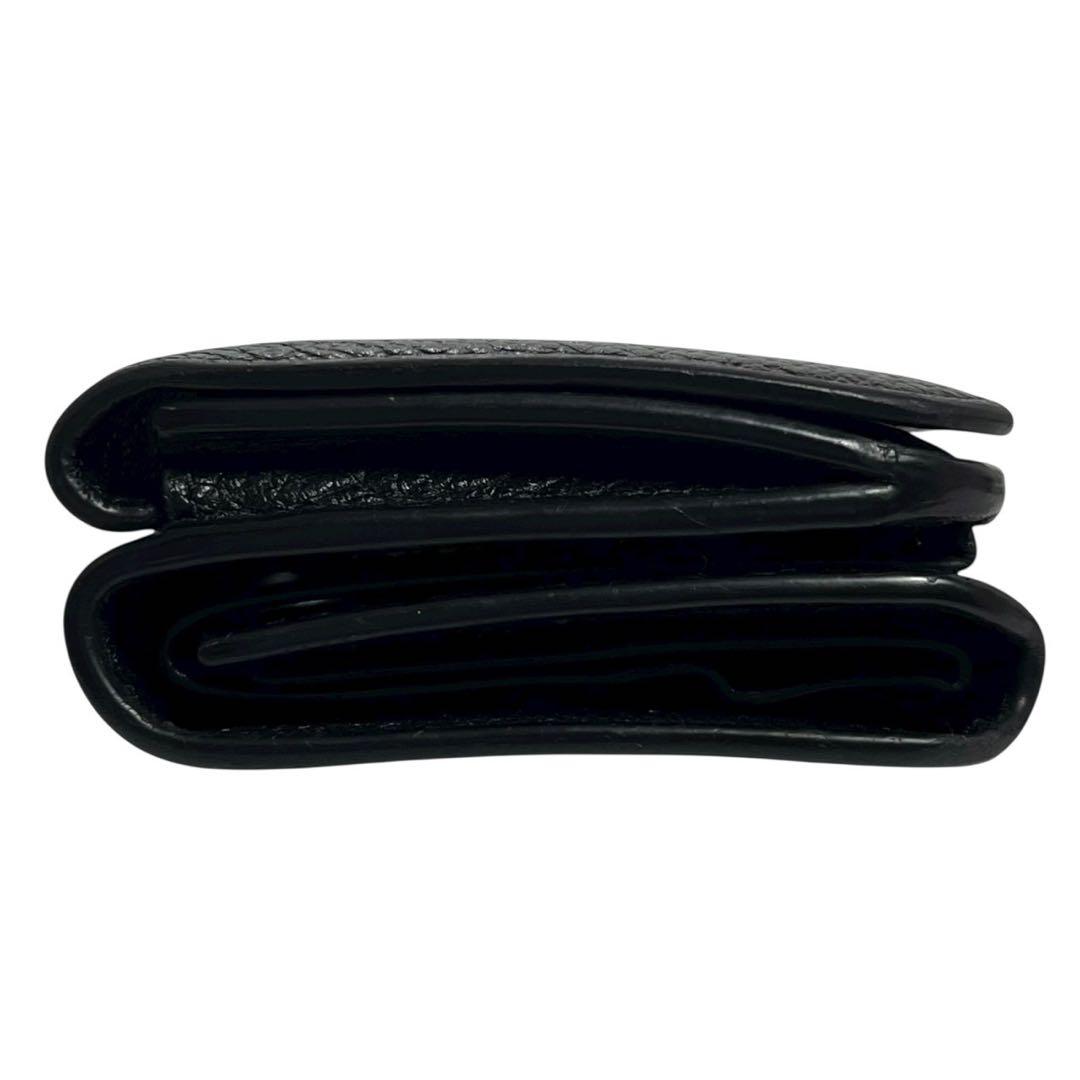 希少✨　バレンシアガ　三つ折り財布　ミニ財布　エブリデイ　レザー　ブラック　黒