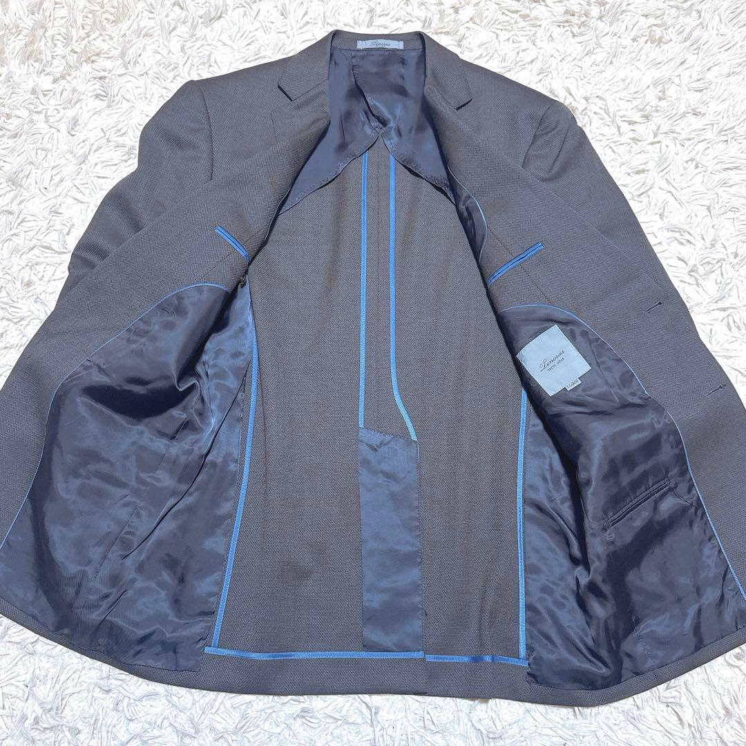 《極美品》TENORAS XL LL 3ピーススーツ グレー 光沢感 青み感