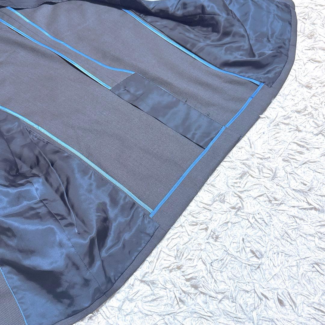 《極美品》TENORAS XL LL 3ピーススーツ グレー 光沢感 青み感