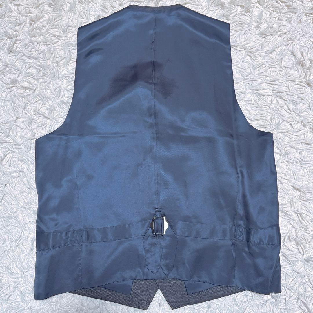 《極美品》TENORAS XL LL 3ピーススーツ グレー 光沢感 青み感