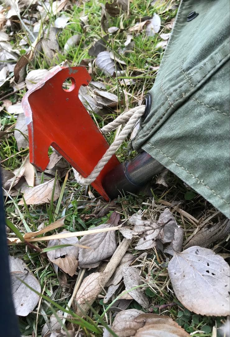 取説付《USパップテント仕様》 コンパクト二股フレーム＋棟ポール楽々設営快適空間