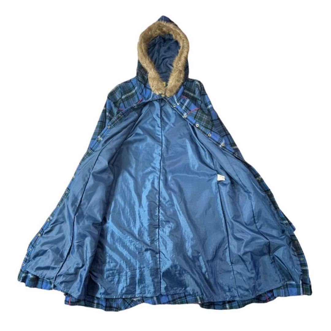 Vintage Y2K【betty's blue】タータンチェック フードコート