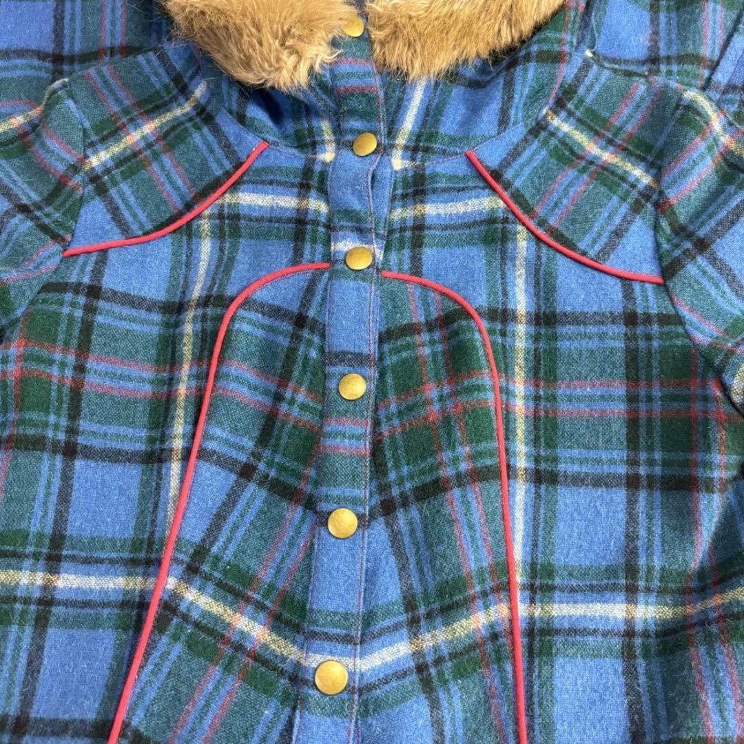 Vintage Y2K【betty's blue】タータンチェック フードコート