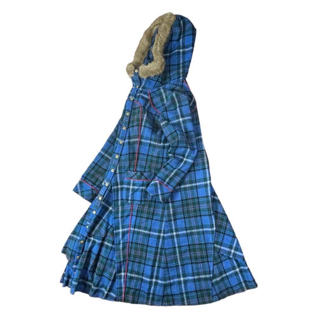 Vintage Y2K【betty's blue】タータンチェック フードコート