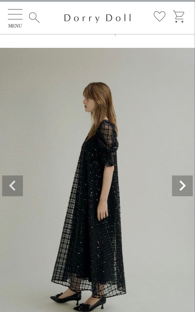 Dorry Doll Kirakira check onepiece ブラック