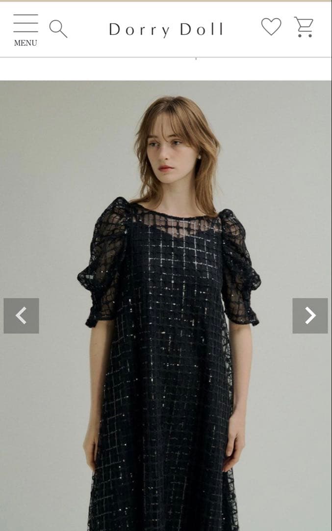 Dorry Doll Kirakira check onepiece ブラック