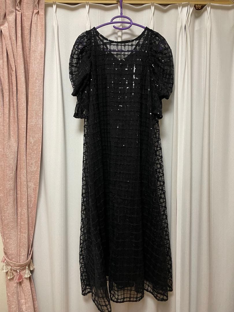 Dorry Doll Kirakira check onepiece ブラック