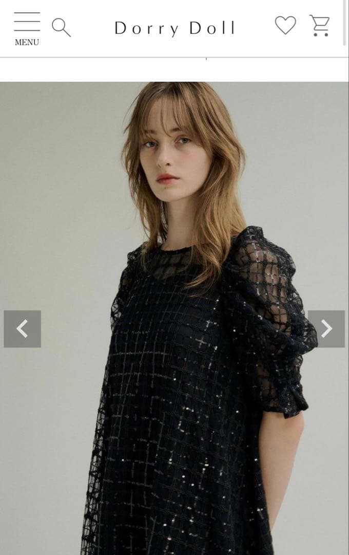 Dorry Doll Kirakira check onepiece ブラック