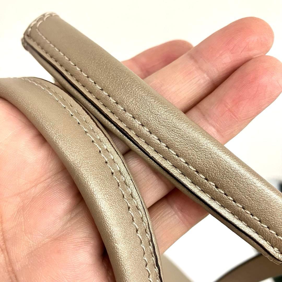 未使用！コーチCOACH本革ショルダートートバッグ シャンパンゴールド