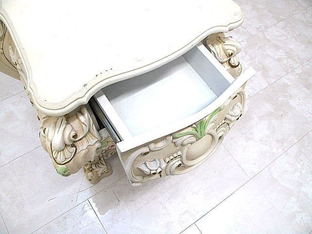 イタリア製 ロココ様式コンソール 彫刻装飾 サイドチェスト　サイドテーブル