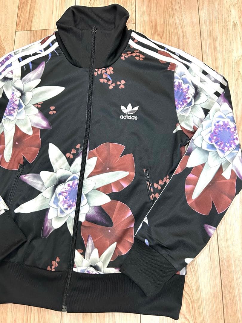 美品　adidas 花柄　ジャージ トラックスジャケットXOTサイズ