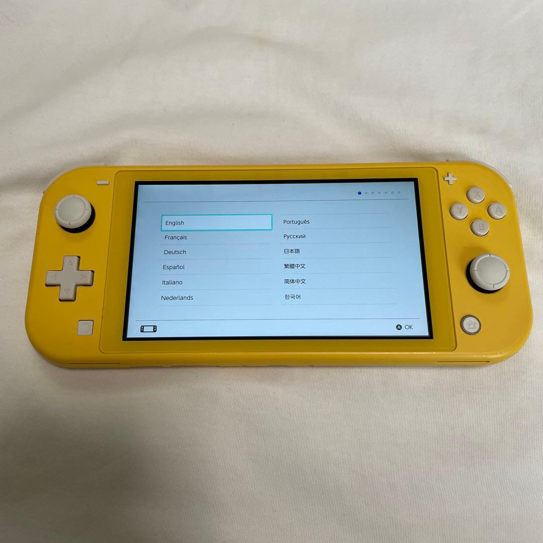 Nintendo Switch Lite イエロー　SDカード、充電付き　箱無し