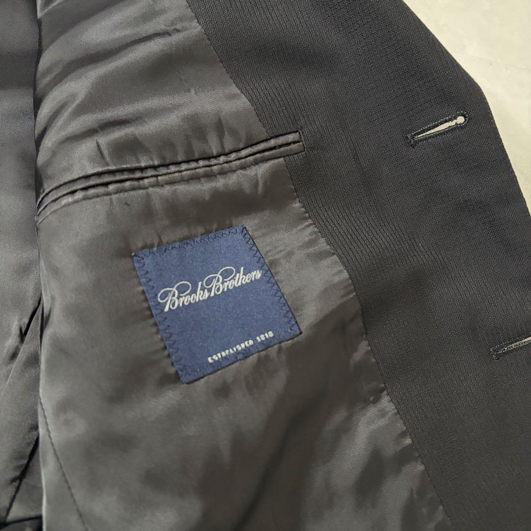 【希少・美品】ブルックスブラザーズ スーツ 国産 Woolmark ブラック L