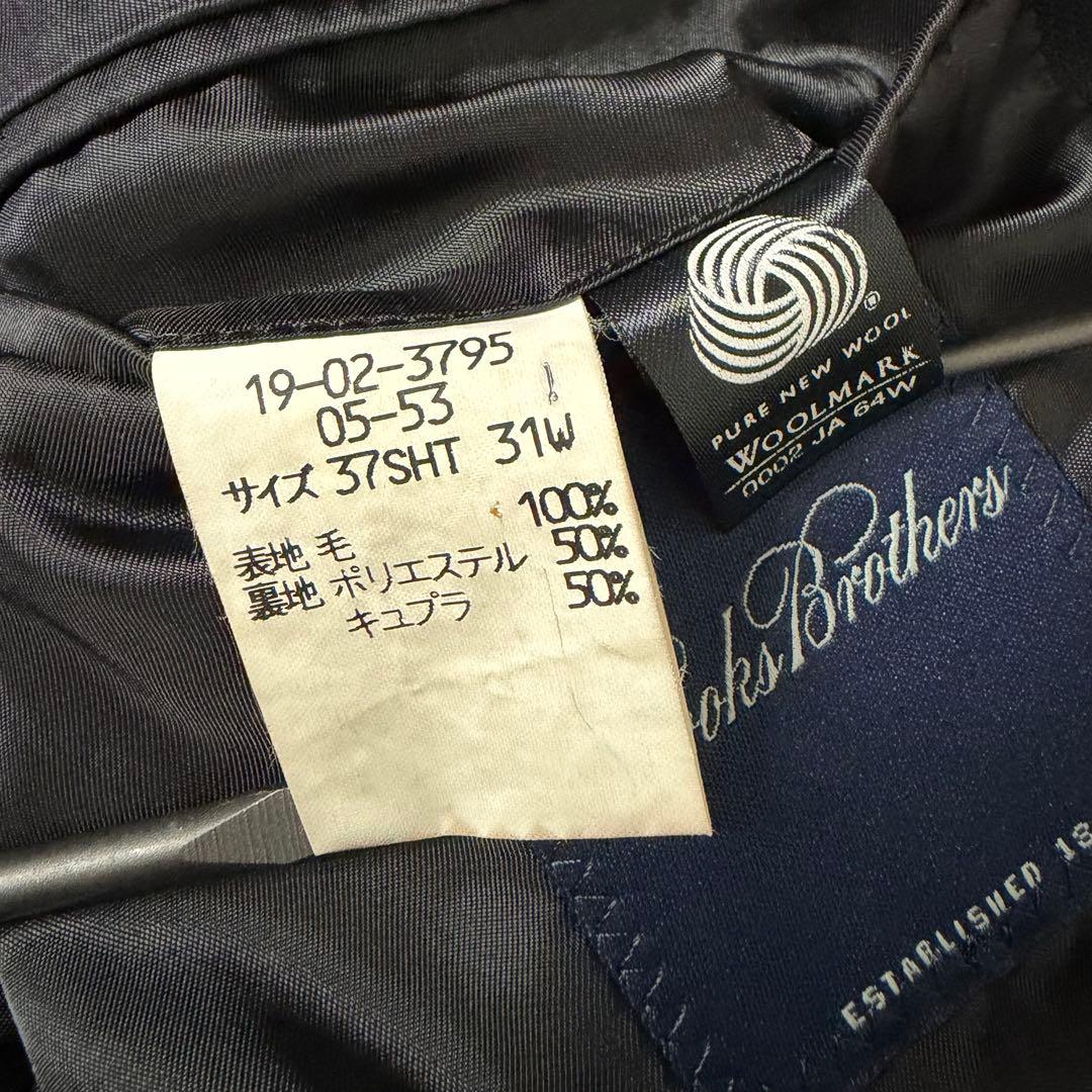 【希少・美品】ブルックスブラザーズ スーツ 国産 Woolmark ブラック L