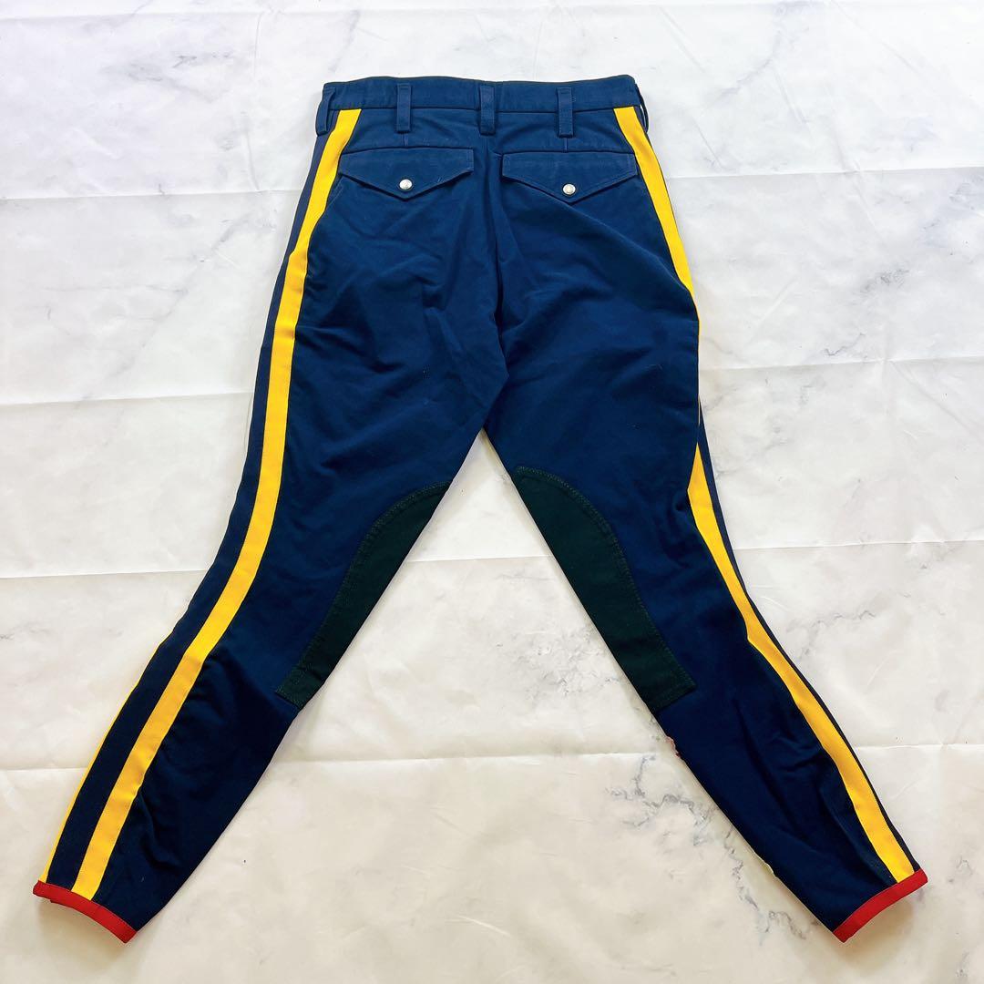 極美品✨GUCCI 現行タグ 刺繍 フラワー ボタニカル パンツ ネイビー紺色