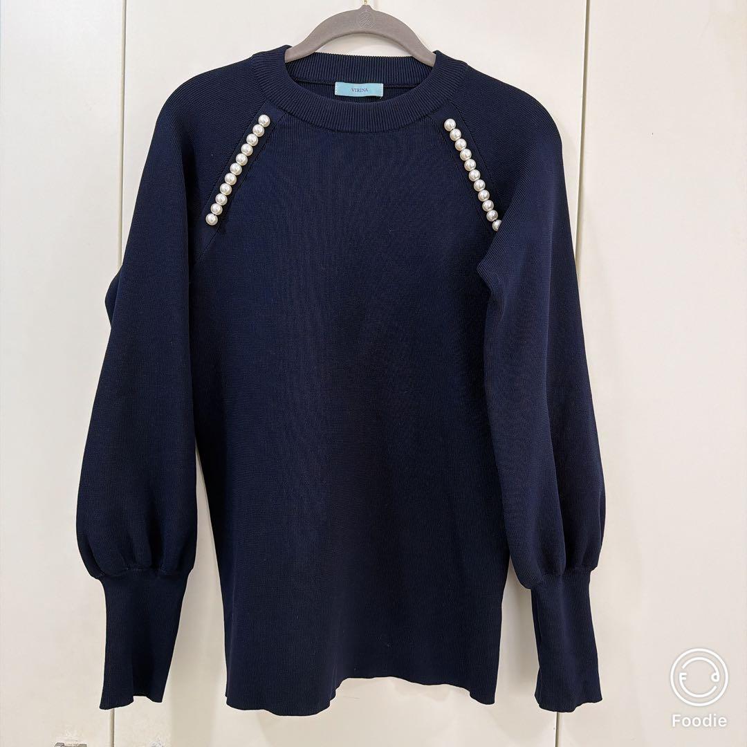 sachikoヴィリーナ ローラパールロングスリーブニット パンツセット