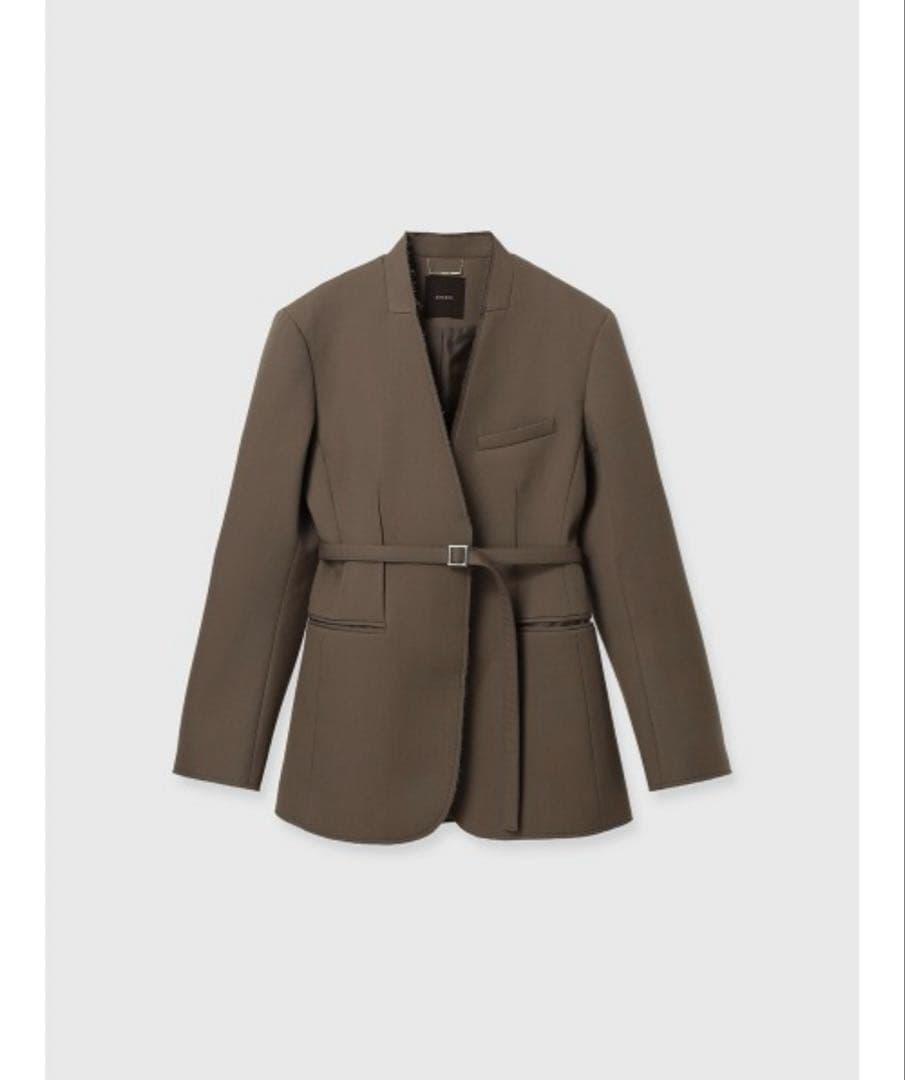 anuans ボンディングフォルムノーカラージャケット 新品 タグ付き