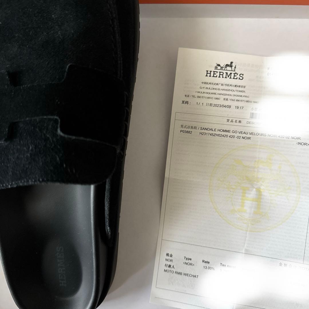 hermes エルメス　ミュール　ゴー　ヴェール・ドー 42