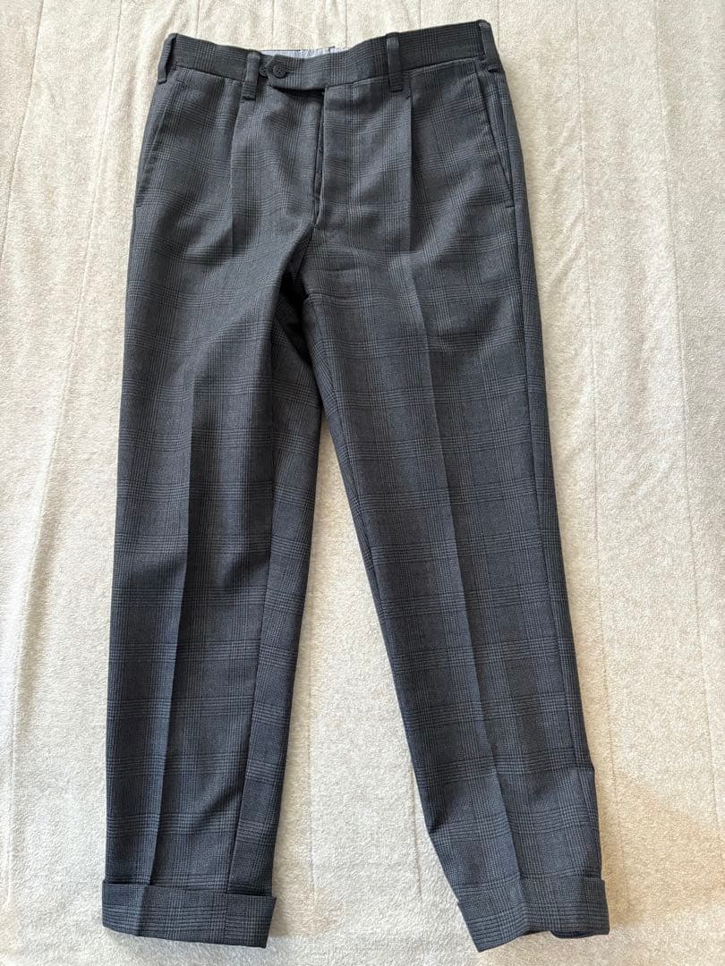サルトリア　ソリート　スーツ　ミディアムグレー　グレンチェック　４４　シャロン
