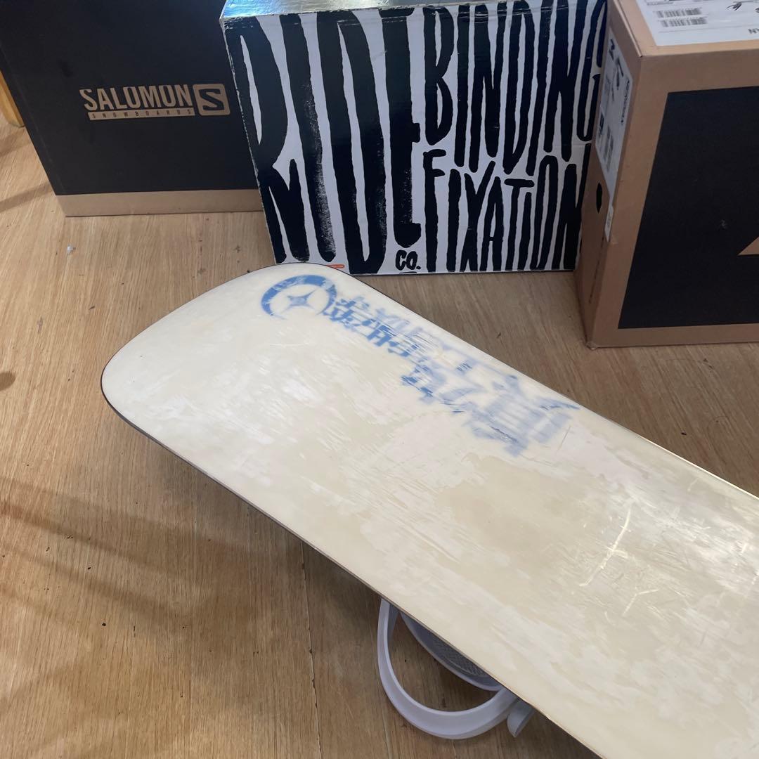 眞空雪板等　名機　風花　バインディング付スノーボードセット